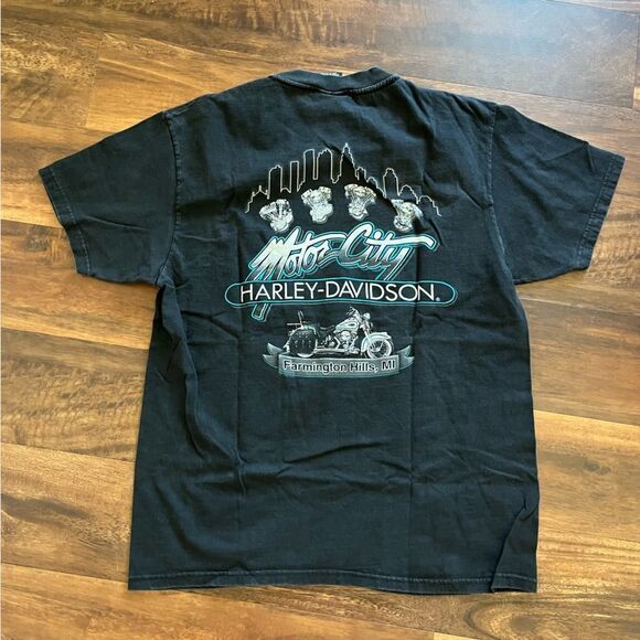 Vintage 1998 Motor City Harley Davidson T-Shirt Large - Picture 4 of 5